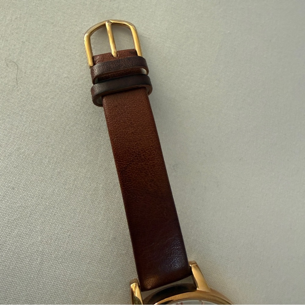 Olivia Burton Brown Leather Strap Gold Round Dial Watch - Picture 9 of 9